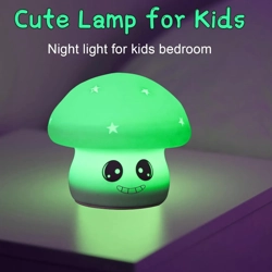 16 Colors Mushroom Night Light Remote Control – Dimmable – Rechargeable