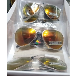 Red/Gold Aviator Polarized Sunglasses