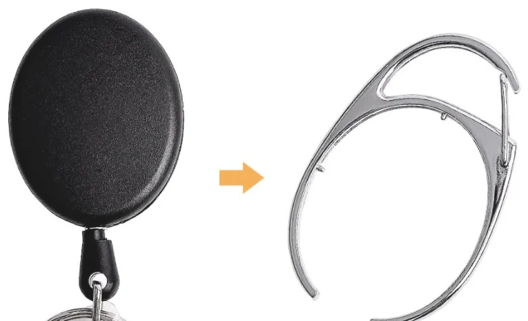 Retractable Carabiners Belt Clip Key Ring Reels