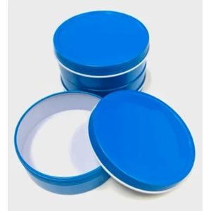 4 LARGE 8 Oz Premium Shallow Round Tins 4 COLORS