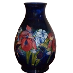 Moorcroft Pottery - Orchids & Spring Flowers 15 inch Vase by Walter c1930/40s