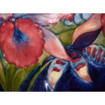 Moorcroft Pottery - Orchids & Spring Flowers 15 inch Vase by Walter c1930/40s