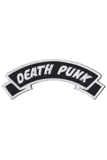 Death Punk Embroidered Sew On Patch - Free UK P&..