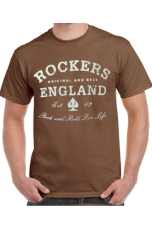 Original & Best - Rockers England Chestnut T Shirt, UK P&P Included