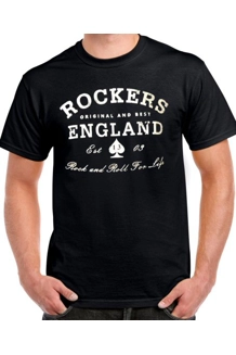 Original & Best - Rockers England Black T Shirt UK P&P Included