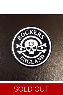 Rockers England 3cm Metal Enamel Pin Badge UK P&..