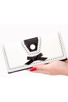 Cool White and Black Wallet/Purse, UK P&P Included