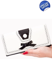 Cool White and Black Wallet/Purse, UK P&P Included
