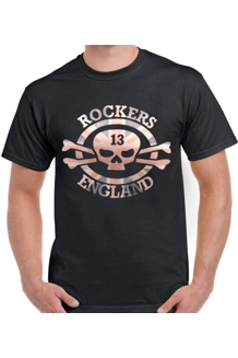 Rockers England Union Jack Logo T-Shirt - UK P&P..