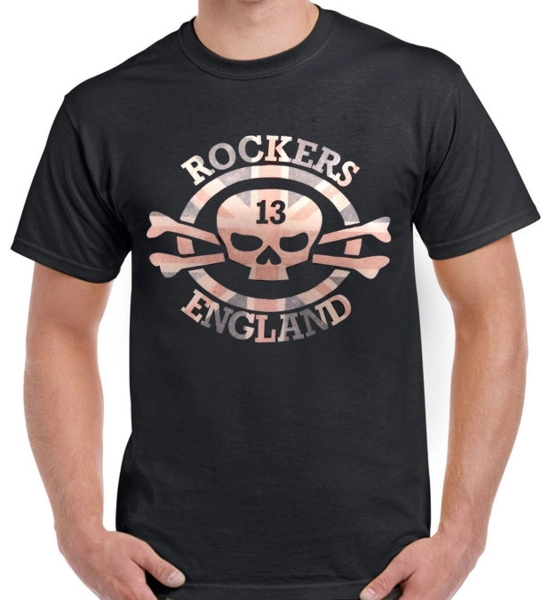 Rockers England Union Jack Logo T-Shirt - UK P&P Included COPY
