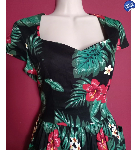 Dress Tropical Swing Dress UK P&P Inc