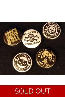 Rockers England Pin Badge Set UK P&P Included
