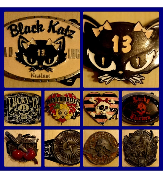 Lucky 13 Belt Buckles. UK P&P Included