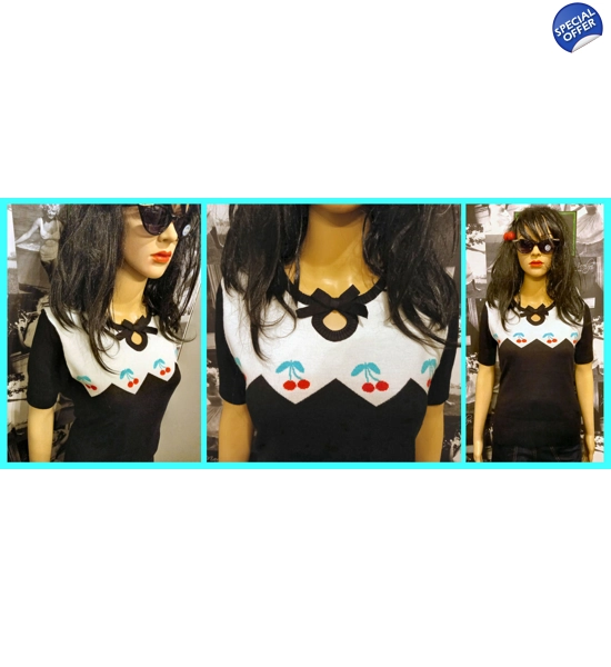 Cool Soft Knit Cherry Top Cool Soft Knit Cherry Top