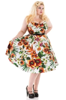 PLUS SIZE Floral Swing Dress FREE UK P&P PLUS SIZE Floral Swing Dress FREE UK P&P