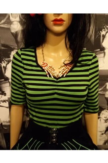 Green & Black Warlock Top - UK P&P Included