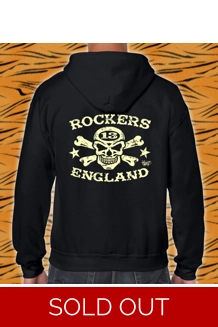 Hoody, Rockers England Vince Ray Skull & Crossbones Logo Hoody, Rockers England Vince Ray Skull & Crossbones Logo