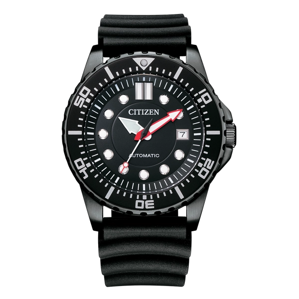 Citizen NJ0125-11E Black Rubber Watches For Men