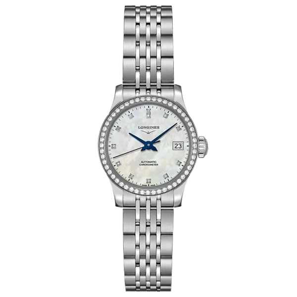 Longines Elegance Record L2.320.0.87.6 Silver Stainless Steel For Womens