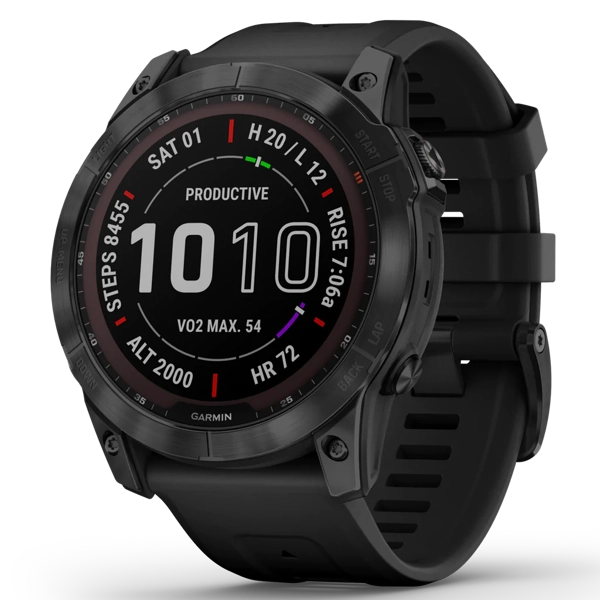 Garmin Fēnix® 7X Sapphire Solar Edition Black DLC Titanium Smartwatch 010-02541-23