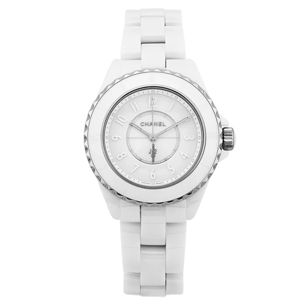 Chanel H6345 Women's White Ceramic Strap Watches