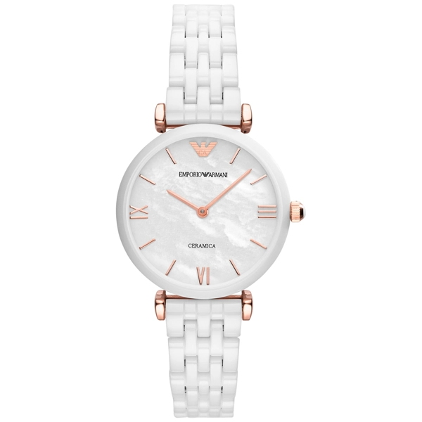 Emporio Armani AR1486 White Ceramic Bracelet Ladies Watch
