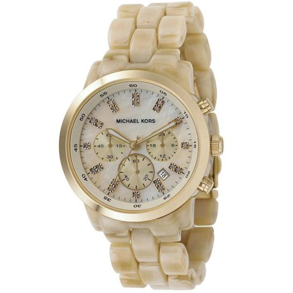 Michael Kors Women's MK5217 Gold Tone Mother Of Pearl