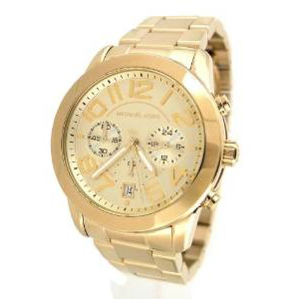 Michael Kors MK5276 Gold Ladies Chrono Watch with Crystals