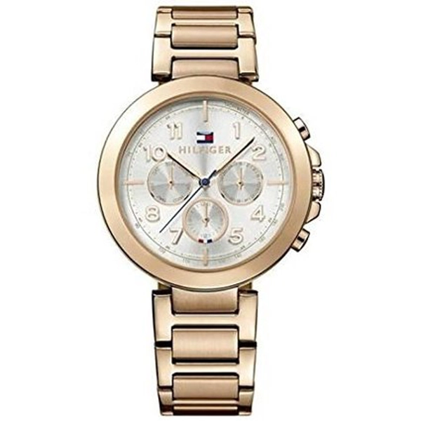 Tommy Hilfiger Rose Gold-tone Silver Dial Ladies Watch 1781452