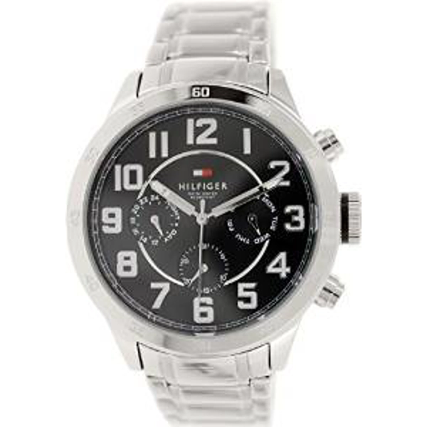 Tommy Multi-Function Black Dial Stainless Steel Mens Watch 1791054