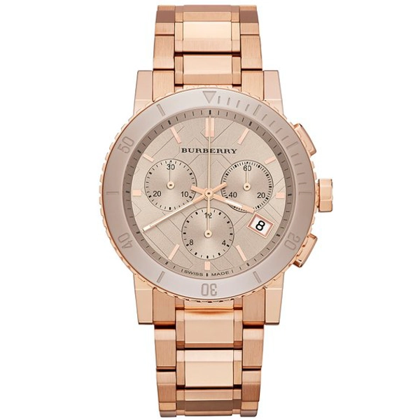 Womens rose deals gold burberry watch