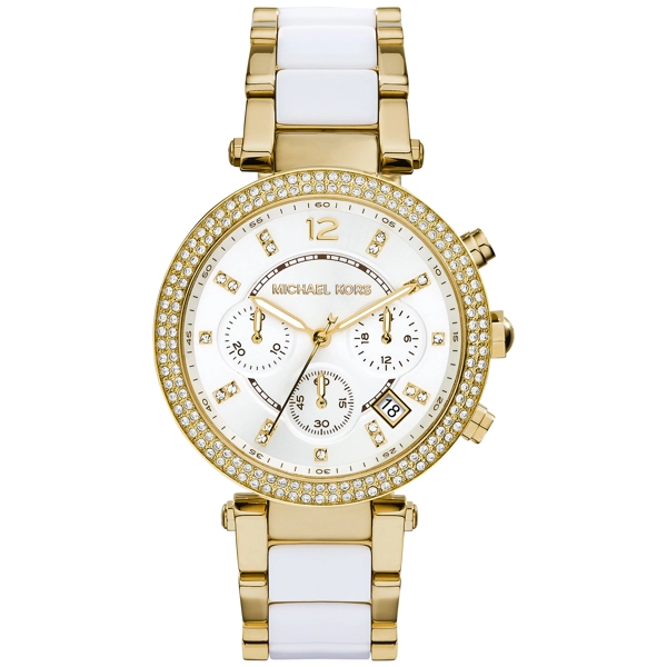 Michael Kors Parker Multi-function White Dial Gold-tone watch