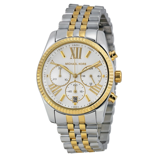 Michael Kors MK5955 Lexington Chronograph Two Tone Ladies Watch