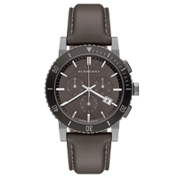 Burberry BU9384 Stainless Steel Case Grey Leat..