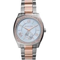 Michael Kors MK6136 Blue Dial Rose Gold Silver..