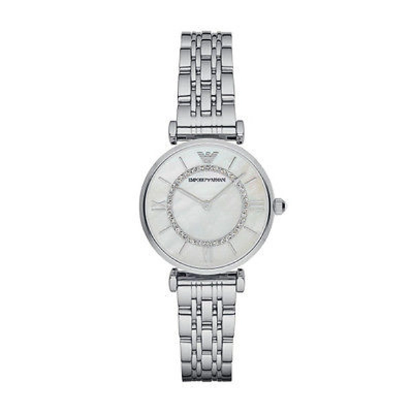 Emporio Armani AR1908 Mother Of Pearl Silver Ladies Watch