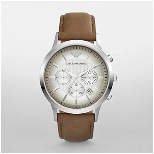 Armani AR2471 Chronograph Tan Leather Men's Watch