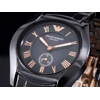 additional image for Emporio Armani Watches AR1412 Ladies Ceramica Rose Gold Black Watch