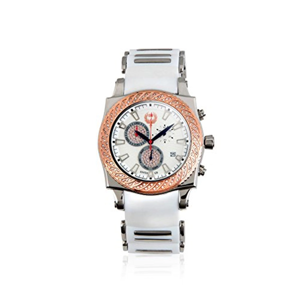Brillier 01.4.3.4.13.2 Mens White Chronograph Method Air Watch