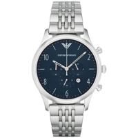 Armani AR1942 Latest Beta Blue Dial Mens Steel..