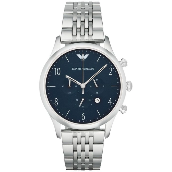 Armani AR1942 Latest Beta Blue Dial Mens Steel Watch