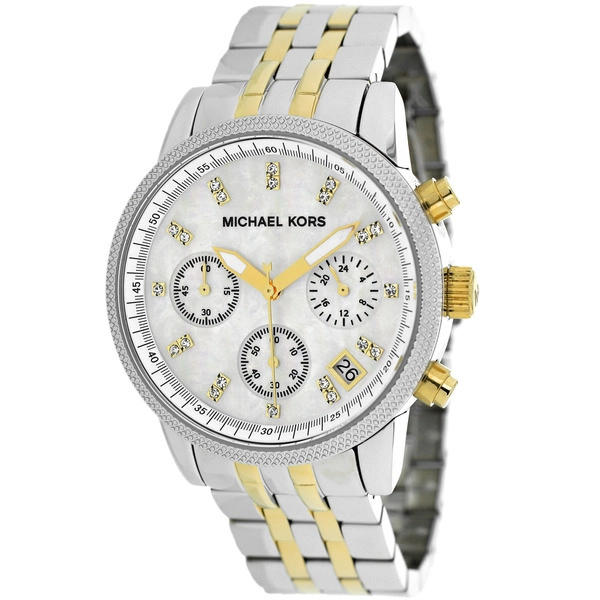 Michael Kors MK5057 Two-Tone Chronograph with Stones Watch