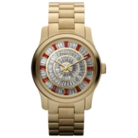 Michael Kors MK5729 Mid Size Red Glitz Gold To..