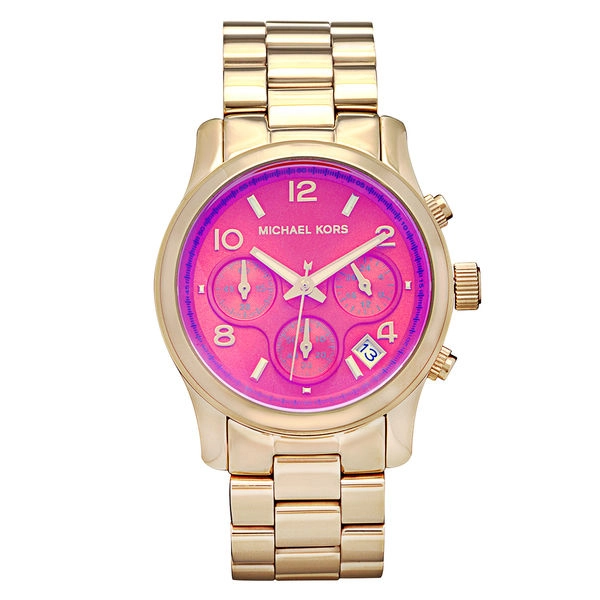 Michael Kors MK5939 Ladies Runway Gold Plated Chronograph Watch