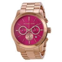 Michael Kors Runway Pink Dial Rose Gold-tone L..