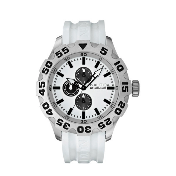 Nautica Men's A15583G White Resin Quartz Watch