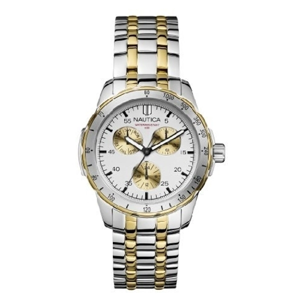 Nautica Men's N14588G Silver Stainless-Steel Quartz Watch