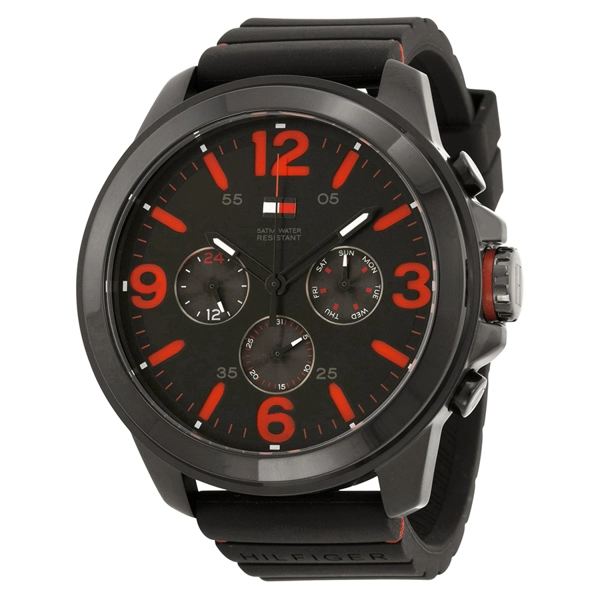 Tommy Hilfiger Men's 1791093 Analog Display Quartz Black Watch