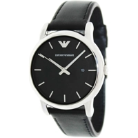 Emporio Armani Men's Classic AR1692 Black Leat..