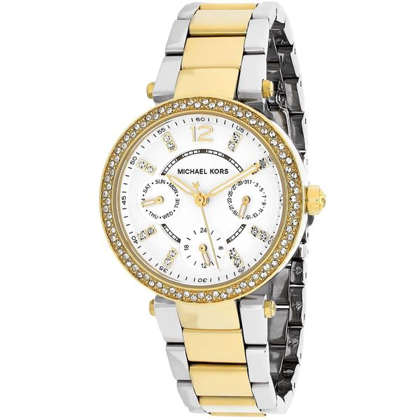 Michael Kors MK6055 Mini Parker White Glitz Dial Watch
